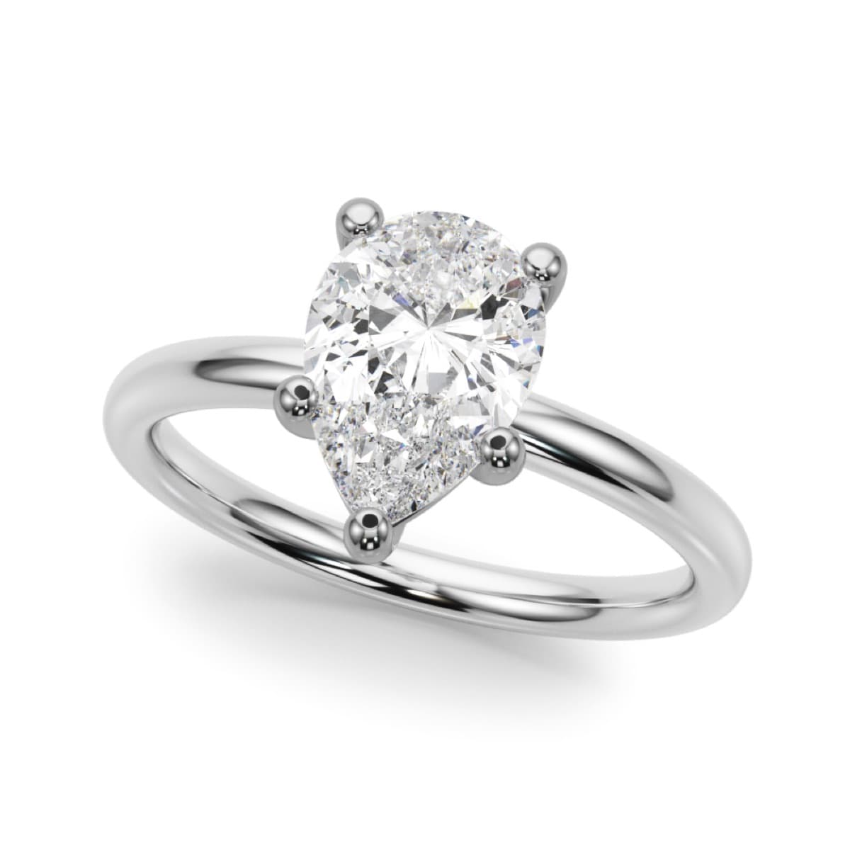 Pear Shape Solitaire — style 51268-E-6X4