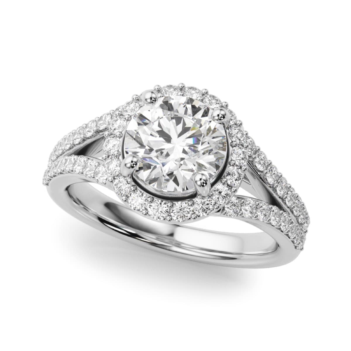 Halo Rd Center Split Shank — style 51292-E-1