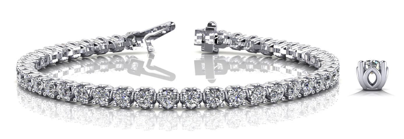 Prong Set Inline Bracelets — 2.25 CT