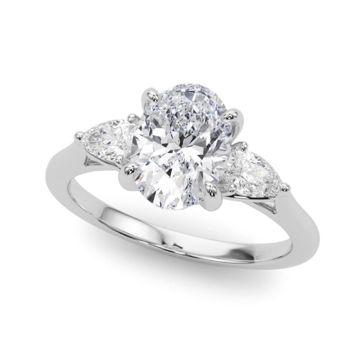 3 Stone Ov Center Ps Sides — style 85395-6.25X4.5