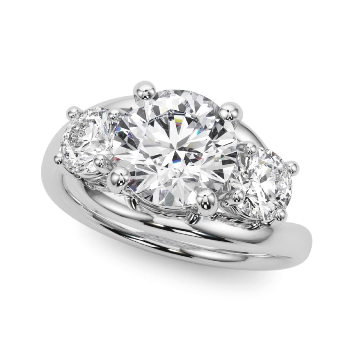 Engagement Rings 3 Stone Round — style 85459-1