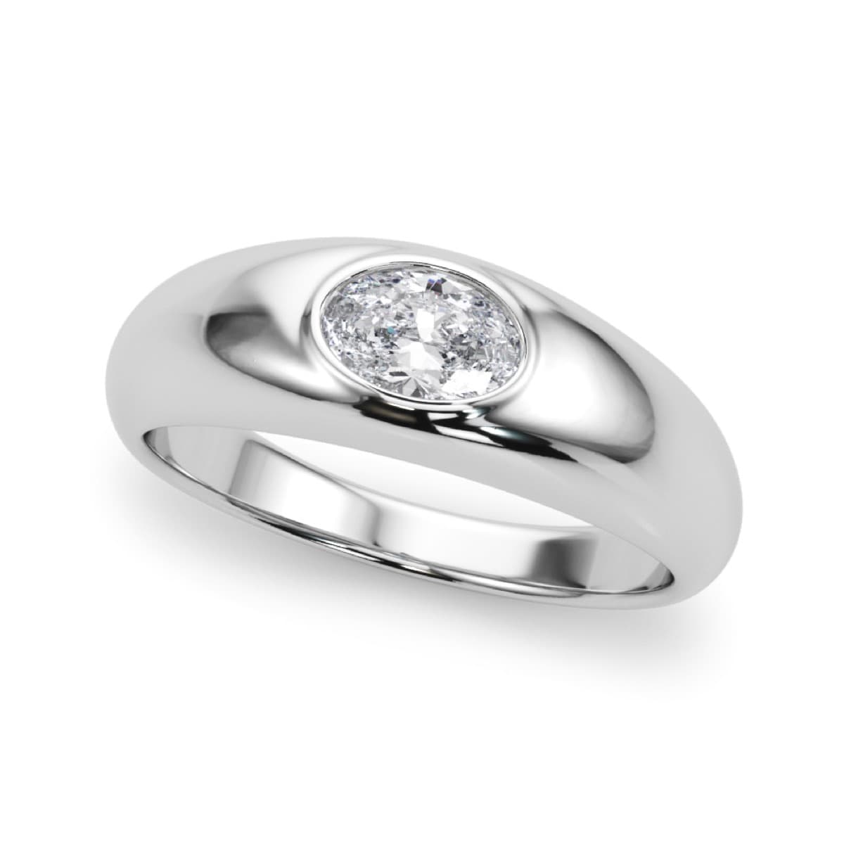 Solitaire Ov Bezel Set — style 85480