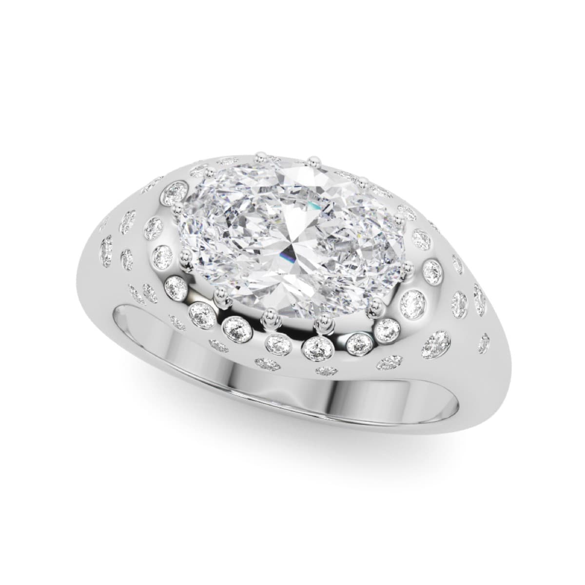 Engagement Oval Center — style 85485-8.5X5.5