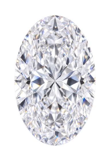 Oval cut diamond