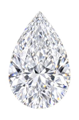 Pear cut diamond