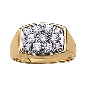 Men's Cluster Ring — 1 CT — View 1