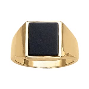 Men's Square Onyx Ring — 10X8 MM — View 1