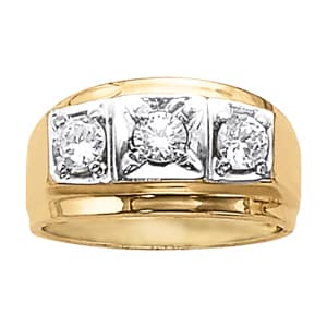 3-Stone Gent Ring — View 1