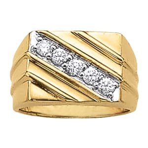 Gents Ring Channel Bands — White Gold
