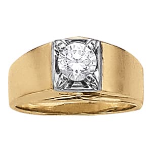 Gents Ring Solitaires — 1 CT — View 1
