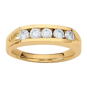 Gents Ring Channel Bands — 1 CT — View 1