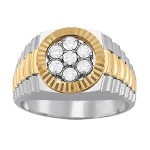 Gents Ring Cluster — 1/2 CT — View 1