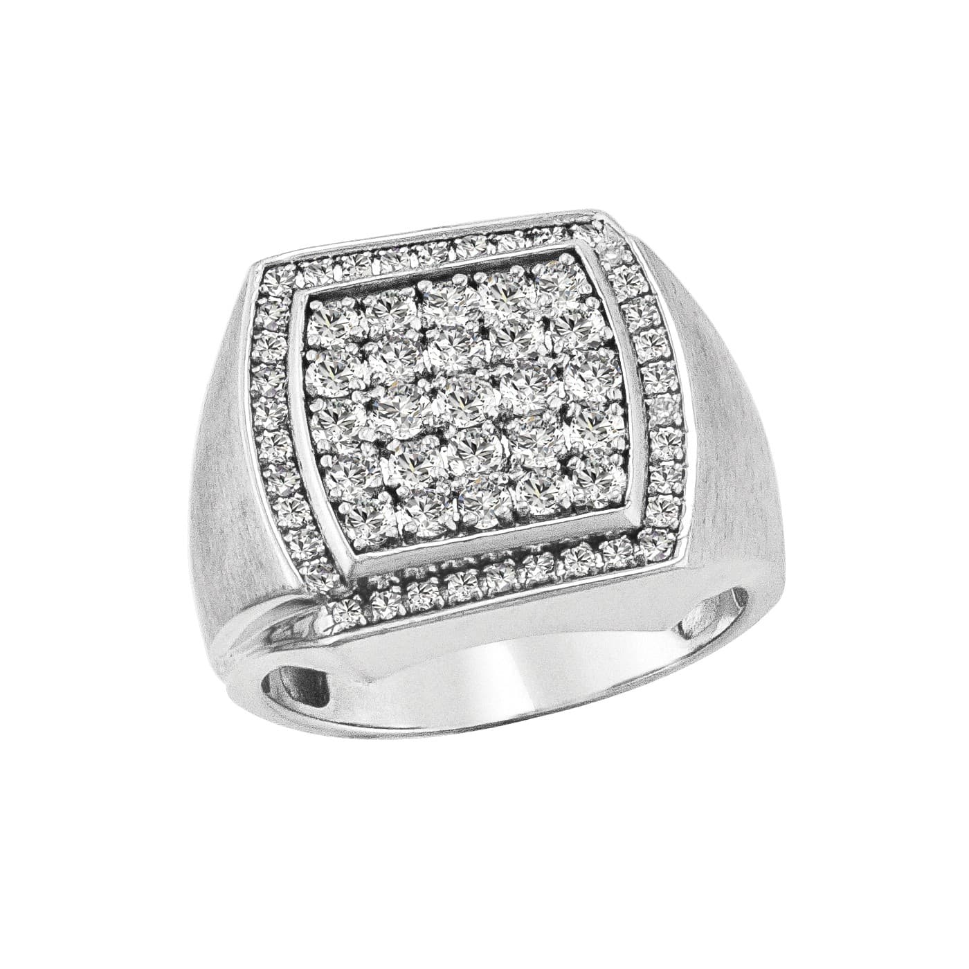 Gent's Diamond Cluster Ring — View 1