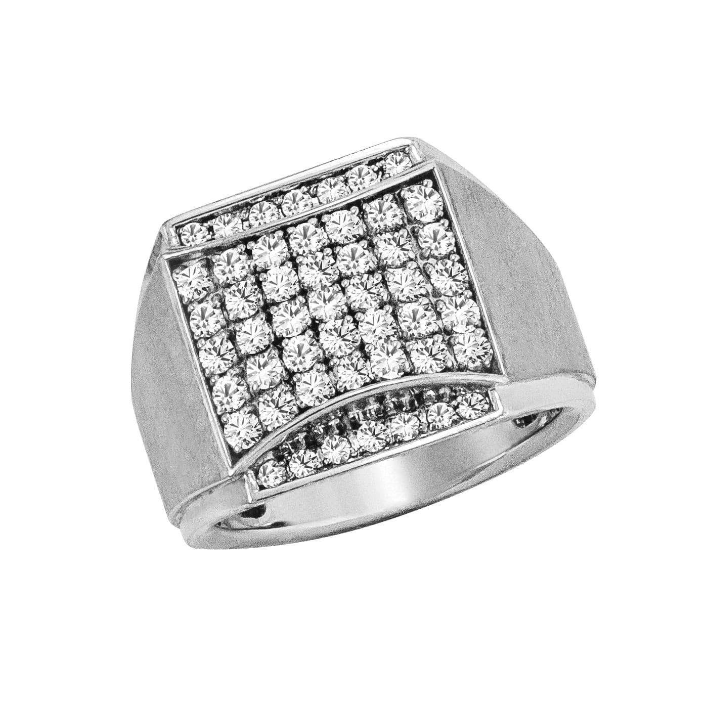 Gent's Diamond Cluster Ring — View 1