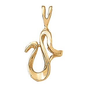 Neck Centers & Slides Pendant — White Gold