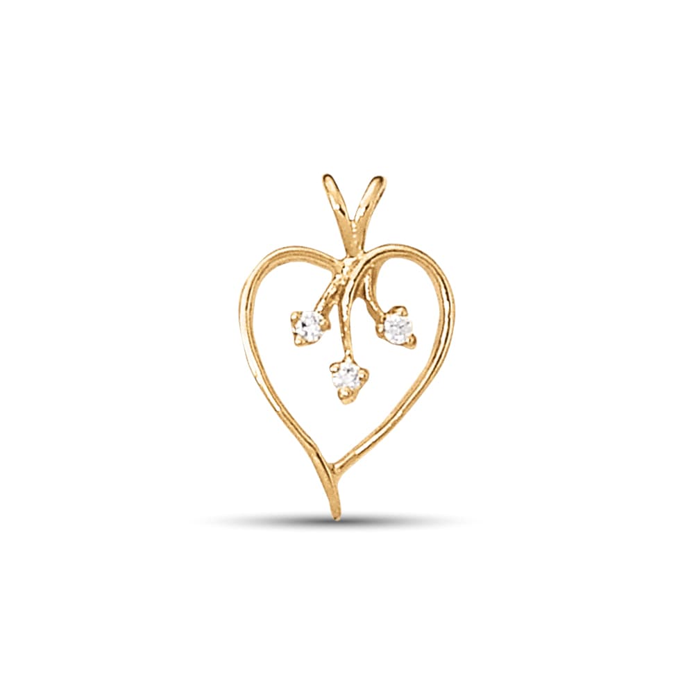 Pendants Heart — White Gold