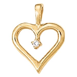 Pendants Heart Matching 80024 — White Gold
