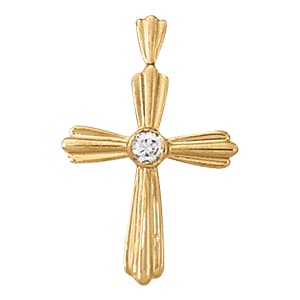 Cross Pendant — White Gold