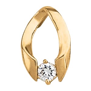 Pendants Solitaires — White Gold