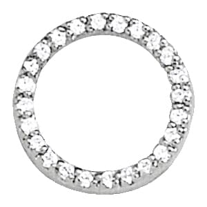 Circle Shaped Pendant — White Gold