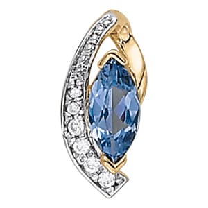Marquise Color Pendants — White Gold