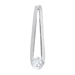 Solitaire Pendants — White Gold