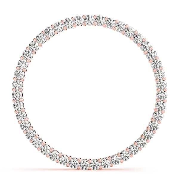 Circle Pendant (3/4 ct. tw.), On hand view in rose gold