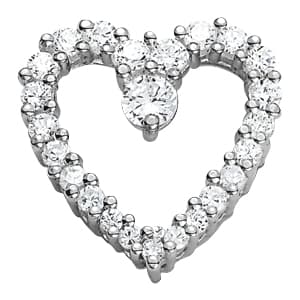 Pendants Heart — White Gold
