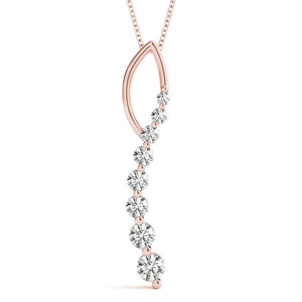 Journey Pendant (0.48 ct. tw.), Front view in rose gold