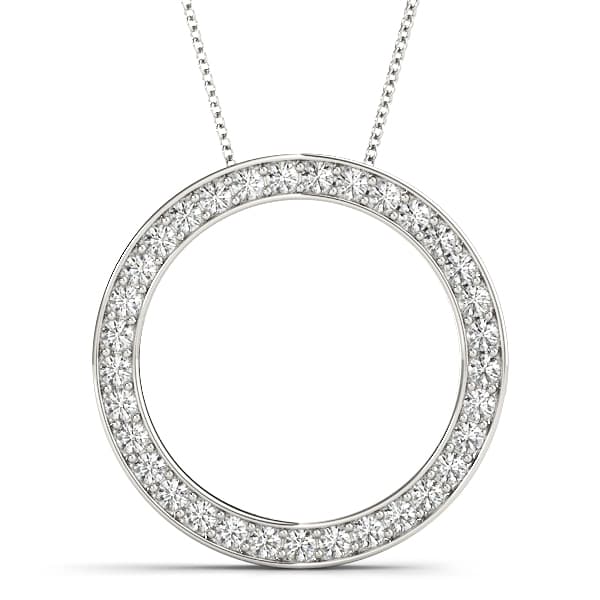 Circle Prong Set Pendants — 1/2 CT — View 1