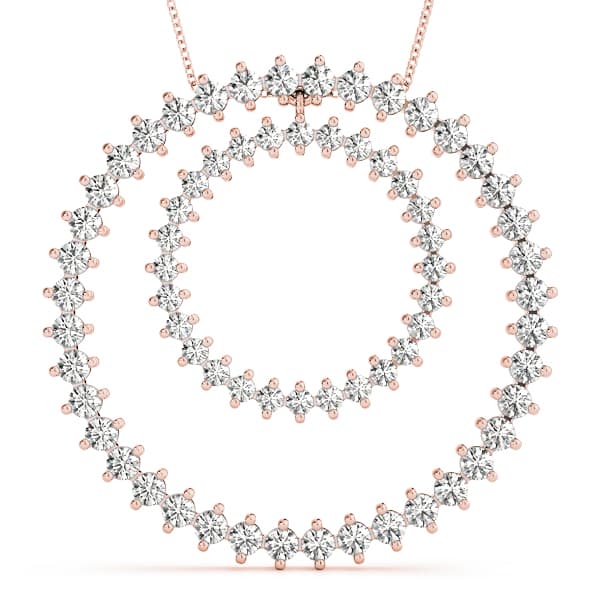 Circle Pendant (2.16 ct. tw.), Front view in rose gold