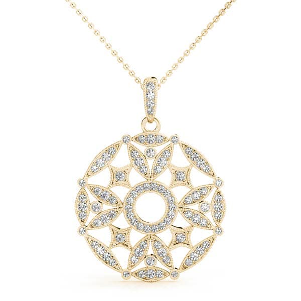 Fashion Pendant (0.52 ct. tw.), Front view in yellow gold