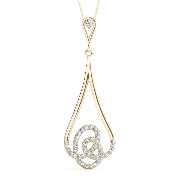 Fashion Pendant (0.44 ct. tw.), Front view in yellow gold
