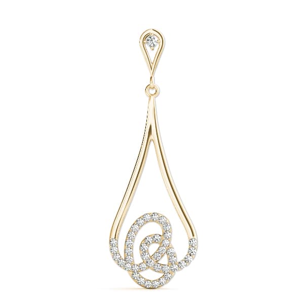 Fashion Pendant (0.44 ct. tw.), On hand view in yellow gold