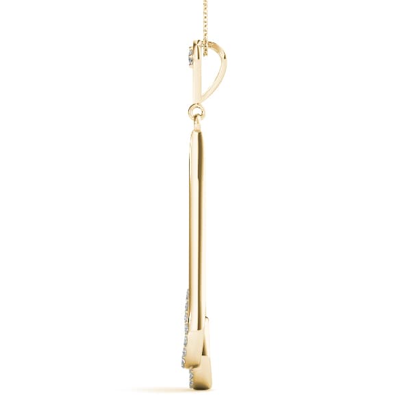 Fashion Pendant (0.44 ct. tw.), Side view in yellow gold