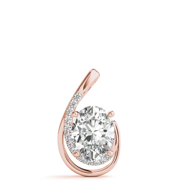 Hook Halo Fashion Pendants (0.09 ct. tw.), On hand view in rose gold