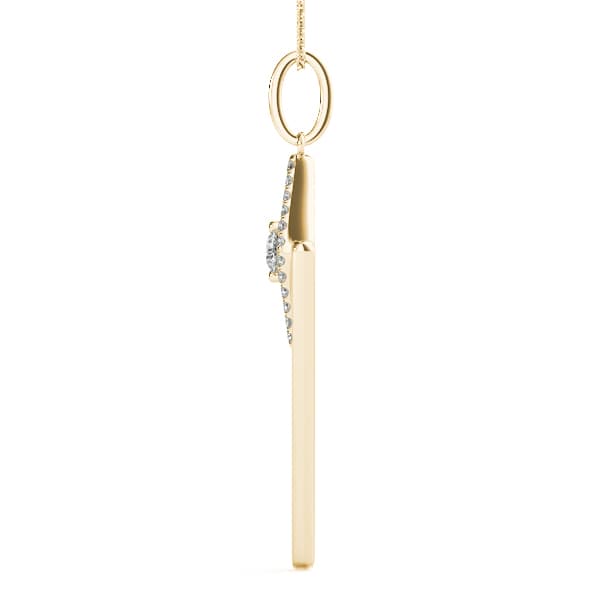 Fashion Pendant (0.21 ct. tw.), Side view in yellow gold