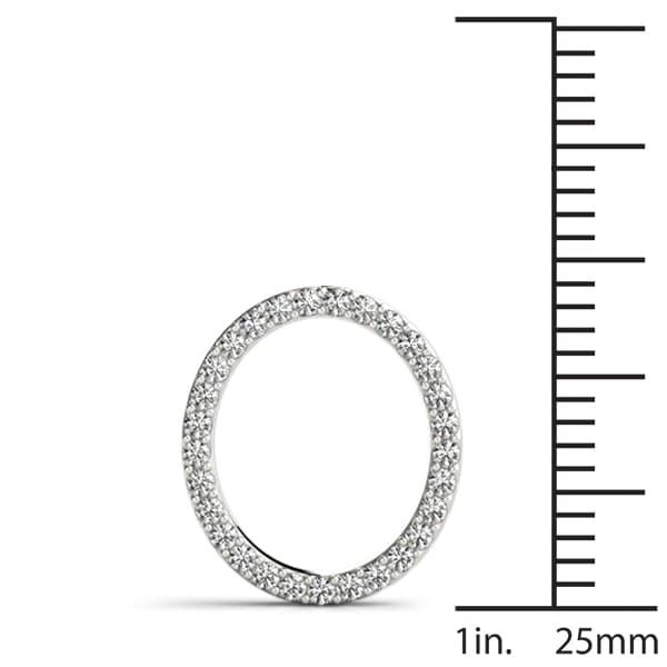 Initial Letter Q Pendants (0.17 ct. tw.), On hand view in white gold or platinum