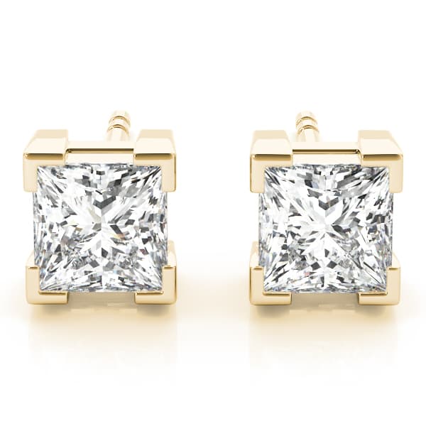 Single Stone Earring (0.2 ct. tw.), Front view in yellow gold