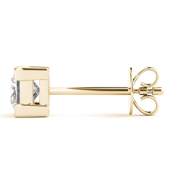 Single Stone Earring (0.2 ct. tw.), Side view in yellow gold
