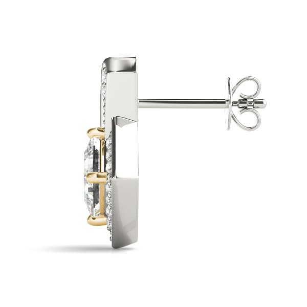 Fashion Earring (1/8 ct. tw.), Side view in yellow gold