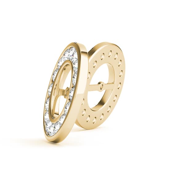Jackets Earring (1/4 ct. tw.), Side view in yellow gold