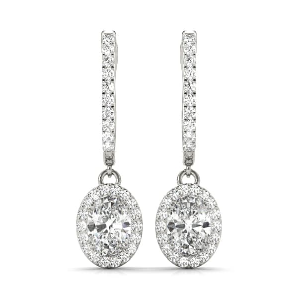 Earrings Halo — 6.8X4.3 MM — View 1