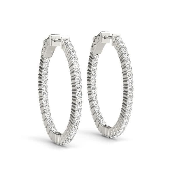 Oval Shaped Inside-Out Hoop Earrings — .35,22MM — View 1