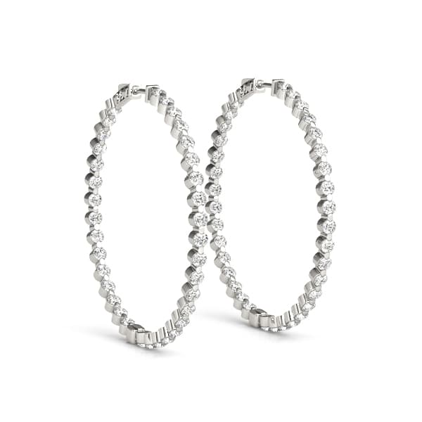 Round Shaped Inside-Out Hoop Earrings — .03,36MM — View 1