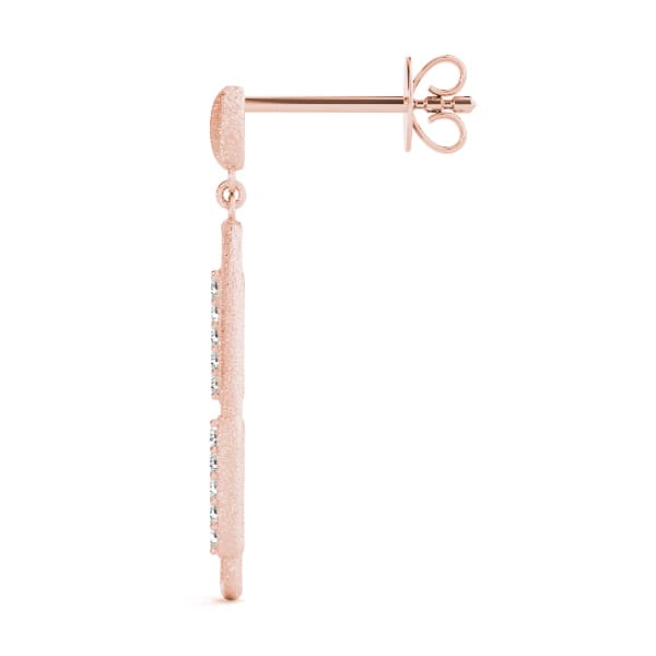 Fashion Earrings (0.05 ct. tw.), Side view in rose gold