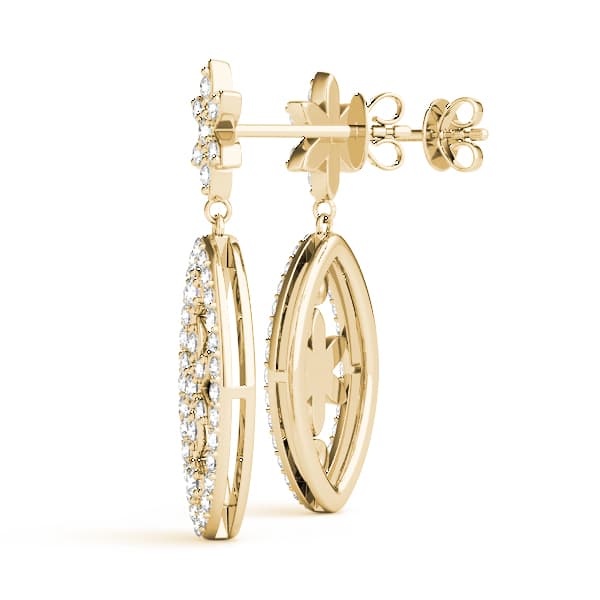 Fashion Earrings (1/4 ct. tw.), Angle view in yellow gold