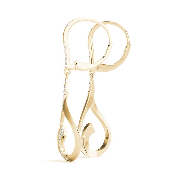 Fashion Earrings (1/4 ct. tw.), Angle view in yellow gold
