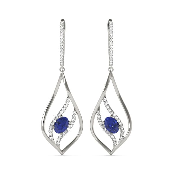Oval Shape Fashion Earrings — LEFT — View 1