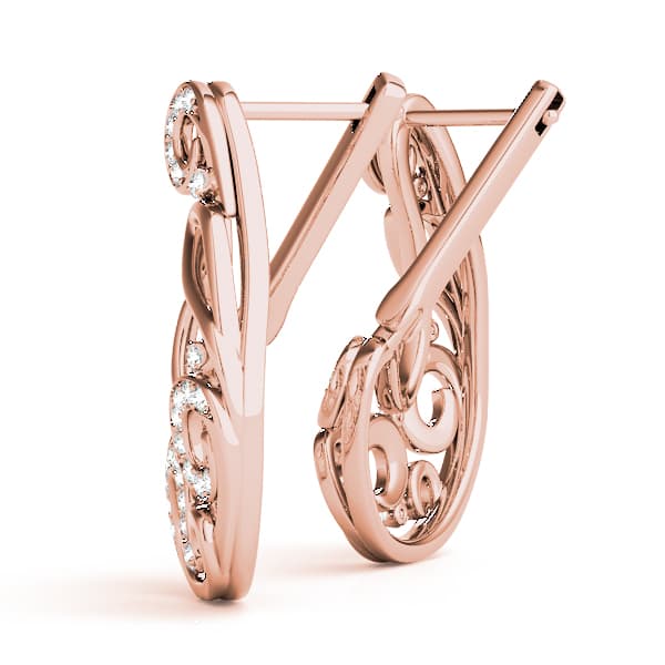 Fashion Earrings (0.18 ct. tw.), Angle view in rose gold